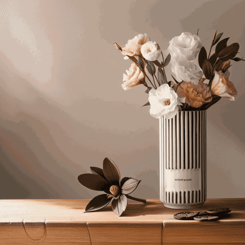 Black Striped Vase