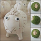 Chi-ko Sheep – Handmade Lamb-Shaped Ceramic Figurine with Edible Chia Sprouts