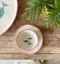 Salad&bowl&service plates set with fish Paint