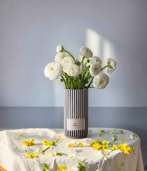Blue Striped Vase