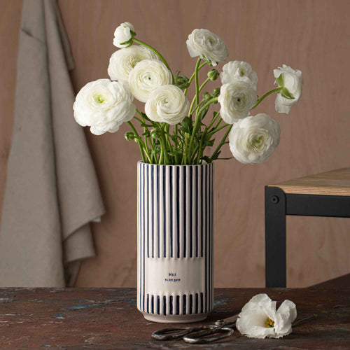 Black Striped Vase